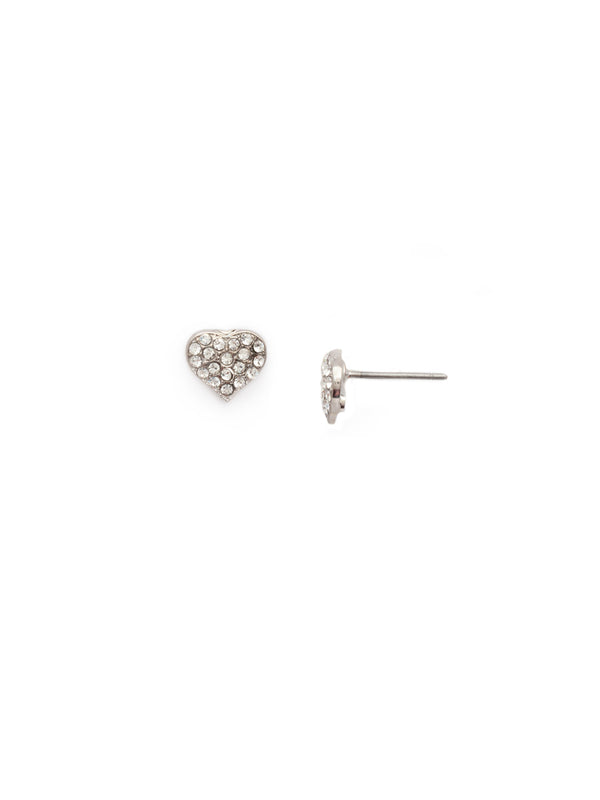 Mini Pave Heart Stud Earrings - ESP72PDCRY - Sorrelli