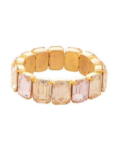 Emerald Cut Stretch Bracelet - 4BFF70MGGGO - <p>The Emerald Cut Stretch Bracelet features repeating emerald cut crystals on a multi-layered stretchy jewelry filament, creating a durable and trendy statement piece. From Sorrelli's Golden Goddess collection in our Matte Gold-tone finish.</p>