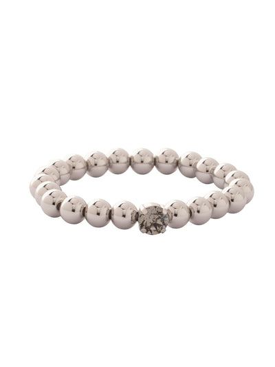 Single Crystal Stretch Bracelet - 4BFJ21PDBD - <p>Single Crystal Stretch Bracelet features repeating metal beads and a single round cut crystal on a multi-layered stretchy jewelry filament, creating a durable and trendy piece. From Sorrelli's Black Diamond collection in our Palladium finish.</p>