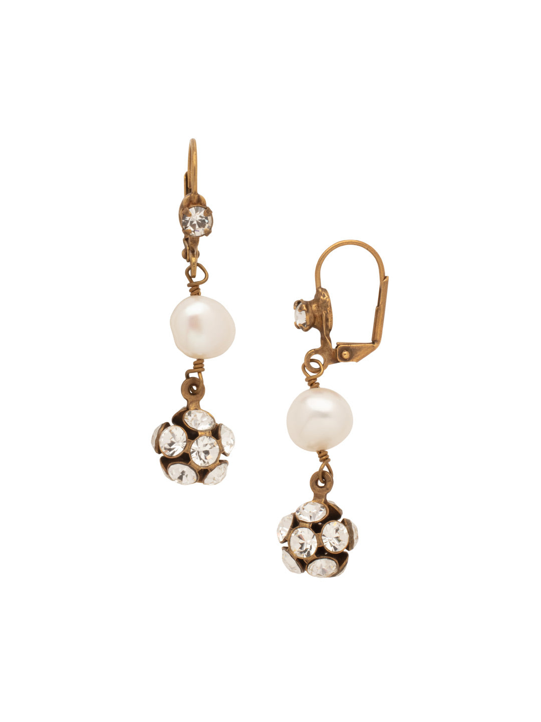 Isla Dangle Earring - 4EEF16AGMDP - <p>Understated and delicate, the touch of sparkle and pair of pearls in this pair are all you need to radiate beauty. From Sorrelli's Modern Pearl collection in our Antique Gold-tone finish.</p>