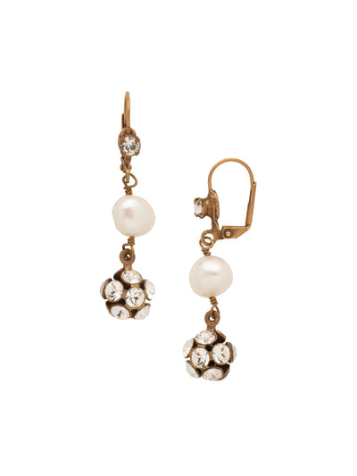 Isla Dangle Earring - 4EEF16AGMDP - <p>Understated and delicate, the touch of sparkle and pair of pearls in this pair are all you need to radiate beauty. From Sorrelli's Modern Pearl collection in our Antique Gold-tone finish.</p>