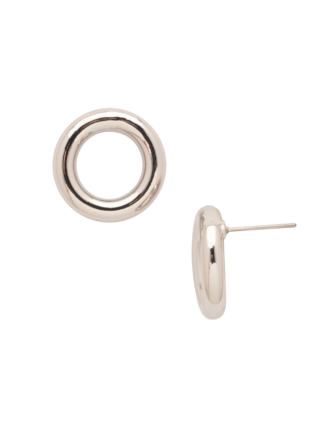 Suzie Stud Earrings - 4EEV4PDMTL - <p>The Suzie Stud Earrings is a wardrobe staple; a single metal tone small hoop is secured to a post. From Sorrelli's Bare Metallic collection in our Palladium finish.</p>