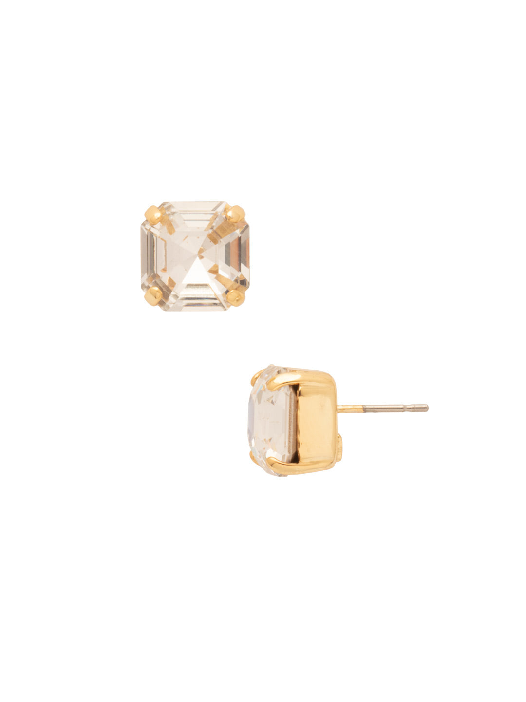 Kirby Stud Earrings - 4EFP9BGCRY - <p>The Kirby Stud Earrings feature a single imperial fancy square-cut crystal on a post. From Sorrelli's Crystal collection in our Bright Gold-tone finish.</p>