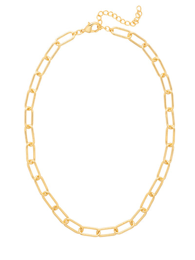 Chunky Paperclip Tennis Necklace - 4NFS2BGMTL - <p>The Chunky Paperclip Tennis Necklace features an adjustable chunky paperclip chain secured with a lobster claw clasp. From Sorrelli's Bare Metallic collection in our Bright Gold-tone finish.</p>