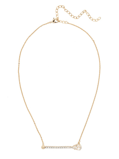 Dianna Pendant Necklace - 4NFS4BGCRY - <p>The Dianna Pendant Necklace features an elegant crystal bar pendant, with a single pear-cut crystal at the base, suspended from a delicate chain. The necklace is adjustable with a 4-inch extension chain and secured with a lobster claw clasp. From Sorrelli's Crystal collection in our Bright Gold-tone finish.</p>