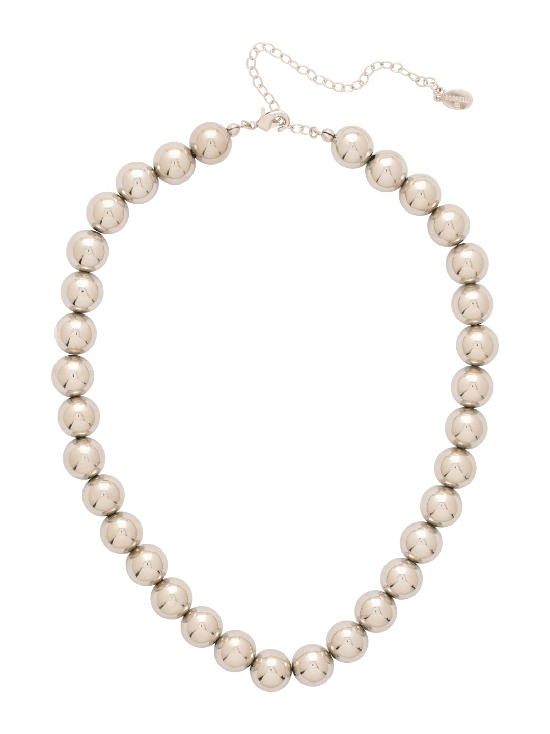 Chunky Zola Tennis Necklace - 4NFS90PDMTL - <p>The Chunky Zola Tennis Necklace features repeating metal beads on an adjustable chain, secured with a lobster claw clasp. From Sorrelli's Bare Metallic collection in our Palladium finish.</p>