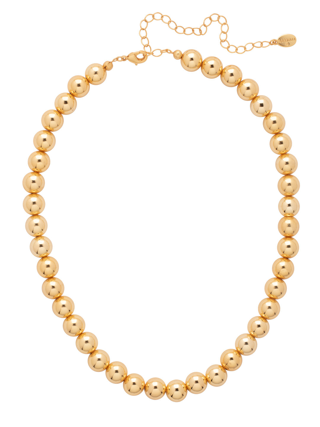 Medium Zola Tennis Necklace - 4NFS9BGMTL - <p>The Medium Zola Tennis Necklace features repeating metal beads on an adjustable chain, secured with a lobster claw clasp. From Sorrelli's Bare Metallic collection in our Bright Gold-tone finish.</p>