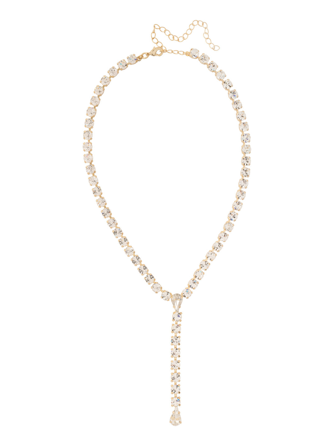 Luxe Lariat Long Necklace - 4NFT1BGCRY - <p>The Luxe Lariat Long Necklace offers effortless sophistication. A crystal-studded lariat chain adjusts to your desired length and is secured with a lobster claw clasp for a polished finish. From Sorrelli's Crystal collection in our Bright Gold-tone finish.</p>