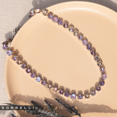 Matilda Tennis Necklace - NFJ4PDLCH - <p>The Matilda Tennis Necklace features a repeating line of round cut crystals on an adjustable chain, secured with a lobster claw clasp. From Sorrelli's Lilac Champagne collection in our Palladium finish.</p>