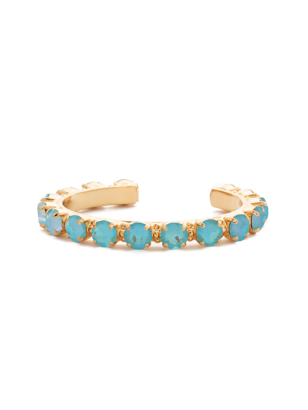 Riveting Romance Cuff Bracelet - BCL23BGSBD - <p>Truly antique-inspired, this piece can be mixed and matched in so many ways. Wear it with a vintage inspired outfit, or add a twist to a modern trend. This piece will match with everything! From Sorrelli's Summer Blue Delite collection in our Bright Gold-tone finish.</p>