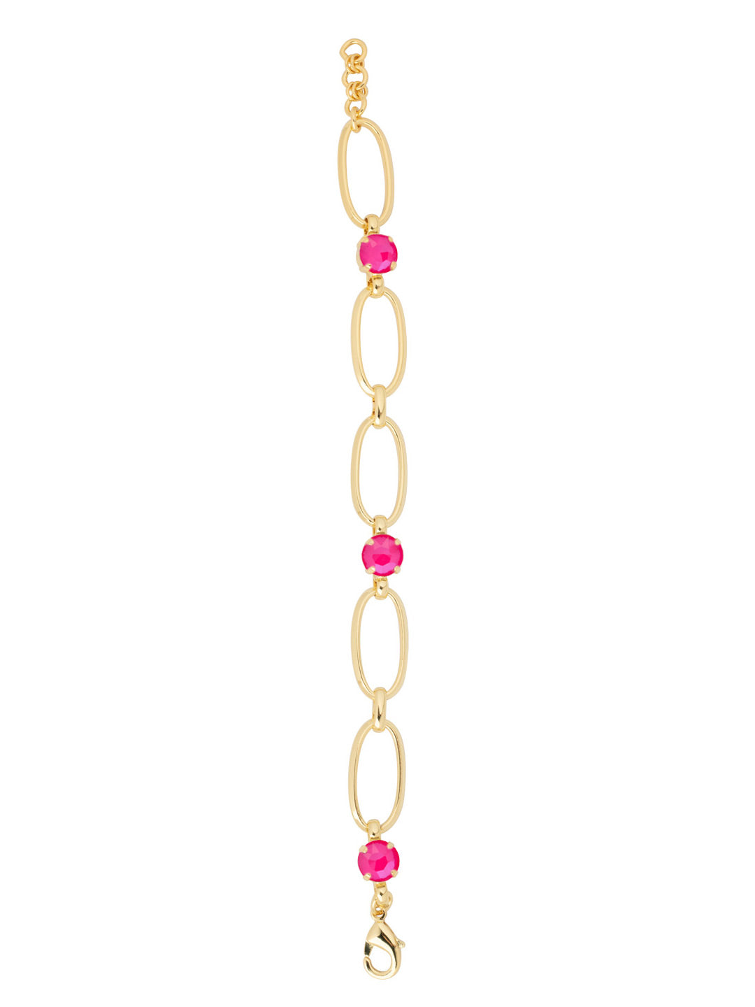 Paige Tennis Bracelet - BET3BGUP - <p>The airy links in this chain bracelet offer big style. Fasten on our Paige Tennis Bracelet, featuring classic design, and accented by sparkling circular crystals. From Sorrelli's Ultra Pink collection in our Bright Gold-tone finish.</p>