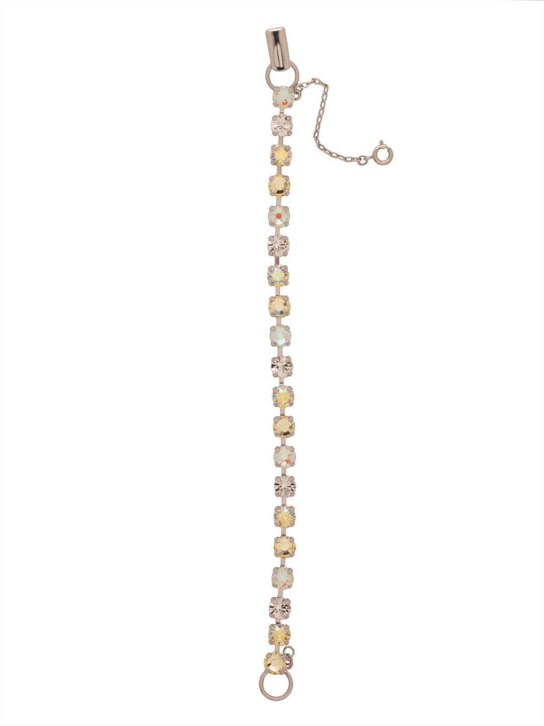 Elsie Tennis Bracelet - BEZ30PDLZ - <p>The Elsie Tennis Bracelet is a classic style that can be worn everywhere. A line of round cut crystals wraps around the full length of the bracelet and secures with a fold-over clasp. From Sorrelli's Lemon Zest collection in our Palladium finish.</p>