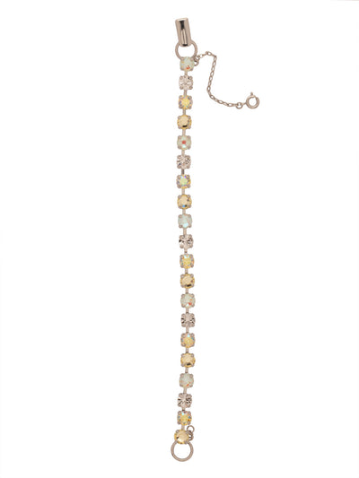 Elsie Tennis Bracelet - BEZ30PDLZ - <p>The Elsie Tennis Bracelet is a classic style that can be worn everywhere. A line of round cut crystals wraps around the full length of the bracelet and secures with a fold-over clasp. From Sorrelli's Lemon Zest collection in our Palladium finish.</p>