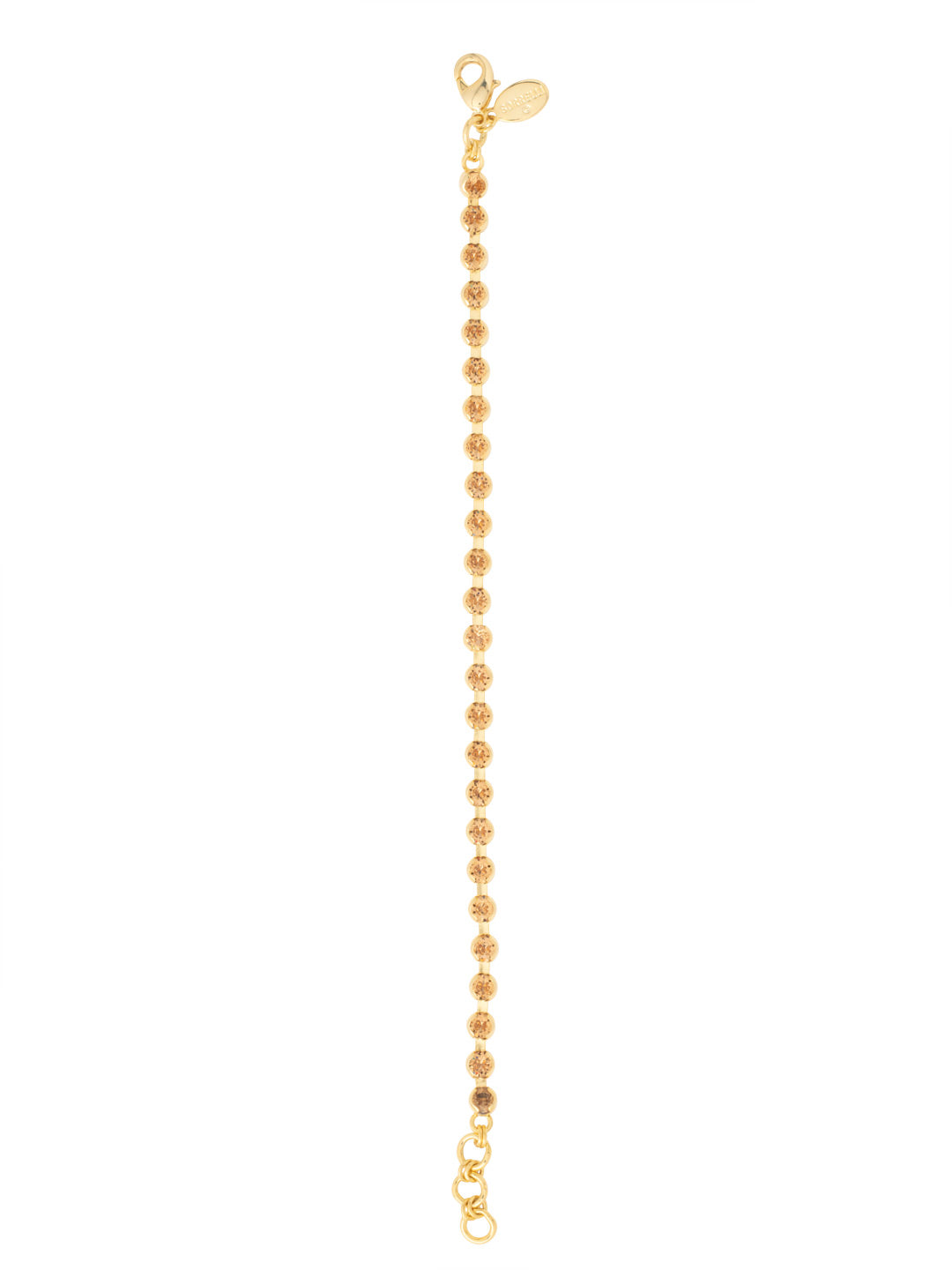 Marnie Tennis Bracelet - BFA2BGMS - <p>The Marnie Tennis Bracelet is a classic that never goes out of style; a line of crystals are secured with a lobster clasp claw. From Sorrelli's Maple Syrup collection in our Bright Gold-tone finish.</p>