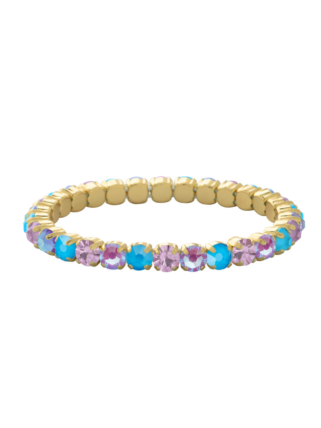 Mini Sienna Stretch Bracelet - BFD52BGBRC - <p>The Mini Sienna Stretch Bracelet is a mini take on a bestselling style! The Mini Sienna Stretch Bracelet features a line of small round crystals on a sturdy jewelers' filament, stretching to fit most wrists comfortably, without the hassle of a clasp! From Sorrelli's Berry Crush collection in our Bright Gold-tone finish.</p>