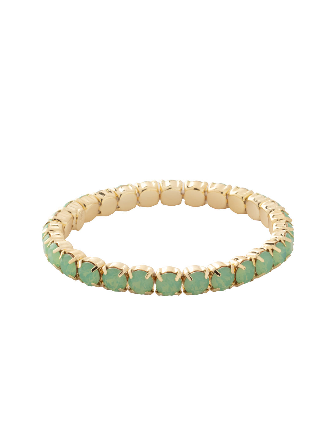 Mini Sienna Stretch Bracelet - BFD52BGPAC - <p>The Mini Sienna Stretch Bracelet is a mini take on a bestselling style! The Mini Sienna Stretch Bracelet features a line of small round crystals on a sturdy jewelers' filament, stretching to fit most wrists comfortably, without the hassle of a clasp! From Sorrelli's Pacific Opal collection in our Bright Gold-tone finish.</p>