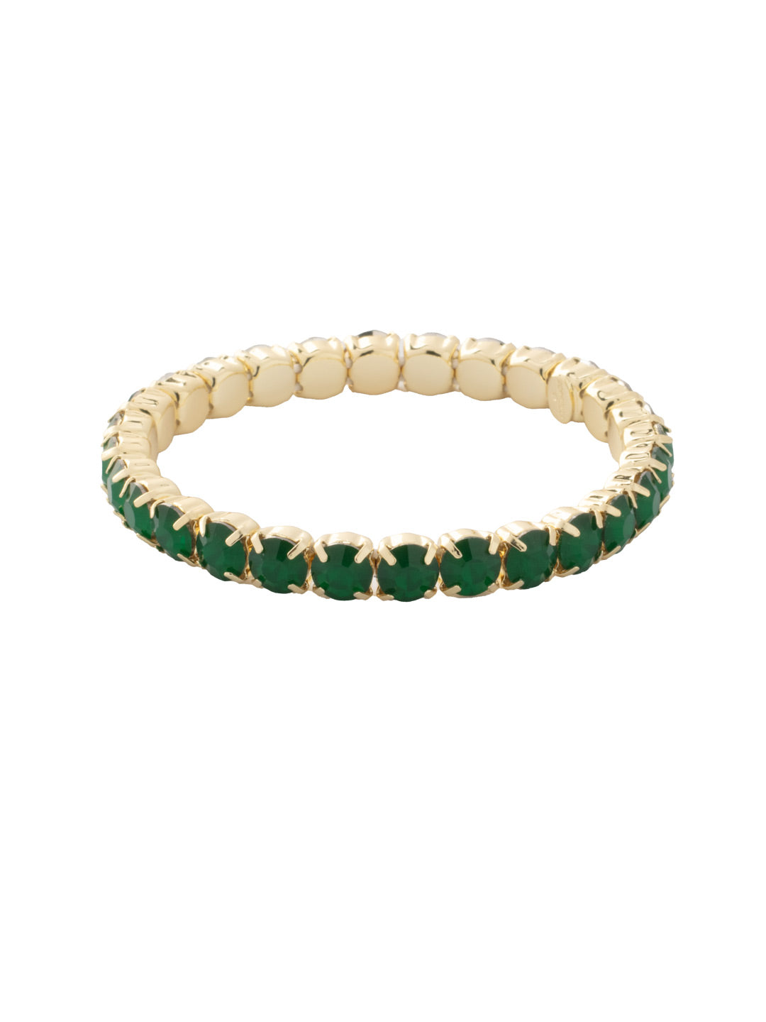 Mini Sienna Stretch Bracelet - BFD52BGPGO - <p>The Mini Sienna Stretch Bracelet is a mini take on a bestselling style! The Mini Sienna Stretch Bracelet features a line of small round crystals on a sturdy jewelers' filament, stretching to fit most wrists comfortably, without the hassle of a clasp! From Sorrelli's Palace Green Opal collection in our Bright Gold-tone finish.</p>