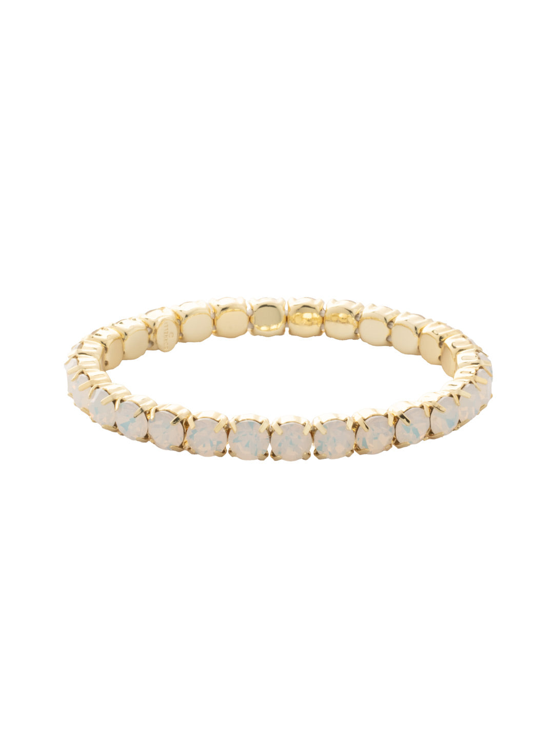 Mini Sienna Stretch Bracelet - BFD52BGWO - <p>The Mini Sienna Stretch Bracelet is a mini take on a bestselling style! The Mini Sienna Stretch Bracelet features a line of small round crystals on a sturdy jewelers' filament, stretching to fit most wrists comfortably, without the hassle of a clasp! From Sorrelli's White Opal collection in our Bright Gold-tone finish.</p>