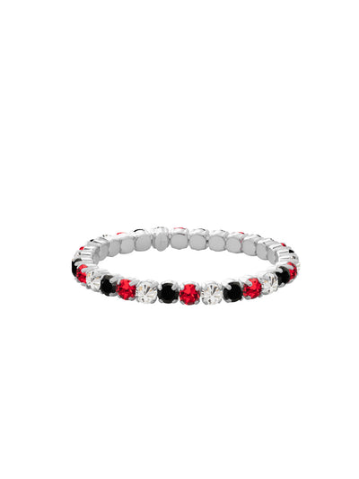 Mini Sienna Stretch Bracelet - BFD52PDGDAR - <p>The Mini Sienna Stretch Bracelet is a mini take on a bestselling style! The Mini Sienna Stretch Bracelet features a line of small round crystals on a sturdy jewelers' filament, stretching to fit most wrists comfortably, without the hassle of a clasp! From Sorrelli's Game Day Red collection in our Palladium finish.</p>