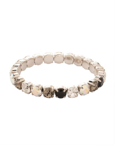 8 inch Sienna Stretch Bracelet - BFD60PDEM - <p>A modern take on a classic style, the Sienna Stretch Bracelet features a line of crystals on a sturdy jewelers' filament, stretching to fit most wrists comfortably, without the hassle of a clasp! (8 inches in diameter, fits larger wrist sizes) From Sorrelli's Evening Moon collection in our Palladium finish.</p>