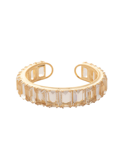 Julianna Emerald Cut Cuff Bracelet - BFD78MGCRY - <p>The Julianna Emerald Cut Cuff Bracelet features a row of rectangle cut candy drop crystals around an adjustable cuff bracelet band. From Sorrelli's Crystal collection in our Matte Gold-tone finish.</p>