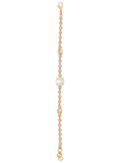 Hazel Tennis Bracelet - BFL9MGGGO - <p>The Hazel Tennis Bracelet features an adjustable rhinestone chain featuring accented round and rivoli cut crystals, secured with a lobster claw clasp. From Sorrelli's Golden Goddess collection in our Matte Gold-tone finish.</p>