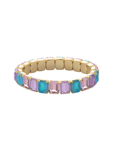 7 inch Octavia Stretch Bracelet - BFM30BGBRC - <p>The 7 inch Octavia Stretch Bracelet features a line of emerald cut crystals on a sturdy jewelers' filament, stretching to fit most wrists comfortably, without the hassle of a clasp! (7 inches, fits average wrist sizes) From Sorrelli's Berry Crush collection in our Bright Gold-tone finish.</p>