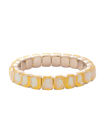 7 inch Octavia Stretch Bracelet - BFM30PDLTD - <p>The 7 inch Octavia Stretch Bracelet features a line of emerald cut crystals on a sturdy jewelers' filament, stretching to fit most wrists comfortably, without the hassle of a clasp! (7 inches, fits average wrist sizes) From Sorrelli's Light Topaz Delite collection in our Palladium finish.</p>