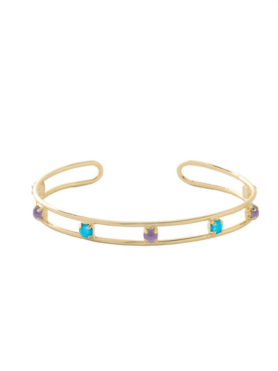 Aerie Cuff Bracelet - BFM6BGBRC - <p>The Aerie Cuff Bracelet features an open adjustable cuff band studded with round cut crystals. From Sorrelli's Berry Crush collection in our Bright Gold-tone finish.</p>