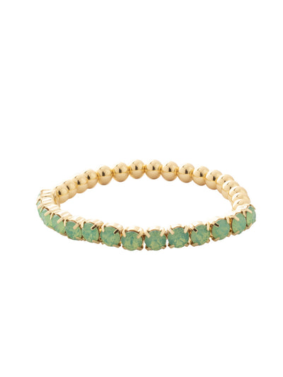 Mini Crystal Mini Zola Stretch Bracelet - BFN23BGPAC - <p>The Mini Crystal Mini Zola Stretch Bracelet features round cut crystals and metal beads on a sturdy jewelers' filament, stretching to fit most wrists comfortably, without the hassle of a clasp! (7 inches in diameter, fits average wrist sizes) From Sorrelli's Pacific Opal collection in our Bright Gold-tone finish.</p>