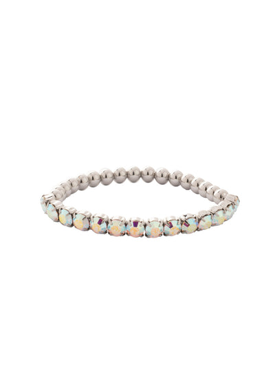 Mini Crystal Mini Zola Stretch Bracelet - BFN23PDCAB - <p>The Mini Crystal Mini Zola Stretch Bracelet features round cut crystals and metal beads on a sturdy jewelers' filament, stretching to fit most wrists comfortably, without the hassle of a clasp! (7 inches in diameter, fits average wrist sizes) From Sorrelli's Crystal Aurora Borealis collection in our Palladium finish.</p>