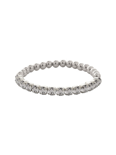 Mini Crystal Mini Zola Stretch Bracelet - BFN23PDCRY - <p>The Mini Crystal Mini Zola Stretch Bracelet features round cut crystals and metal beads on a sturdy jewelers' filament, stretching to fit most wrists comfortably, without the hassle of a clasp! (7 inches in diameter, fits average wrist sizes) From Sorrelli's Crystal collection in our Palladium finish.</p>