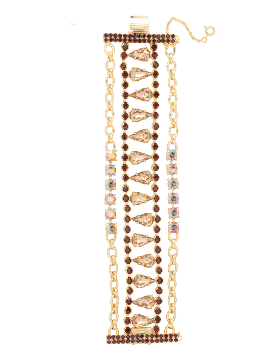 Tiana Tennis Bracelet - BFS15BGMS - <p>The Tiana Tennis Bracelet features a gorgeous handcrafted design with layers of assorted-cut crystals, offering tons of sparkle and elegance. Secured with a clasp and safety chain closure, it's a timeless statement piece perfect for any occasion. From Sorrelli's Maple Syrup collection in our Bright Gold-tone finish.</p>