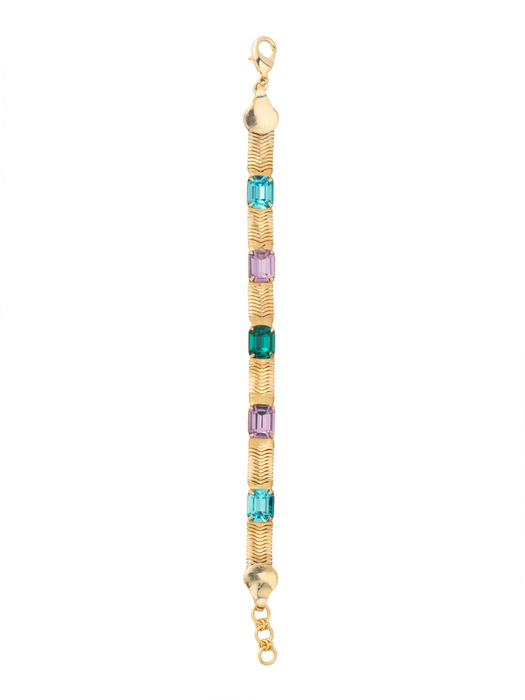 Sadie Tennis Bracelet - BFS2BGBRC - <p>The Sadie Tennis Bracelet features a smooth snake chain and shimmering emerald-cut crystals, this adjustable bracelet offers both elegance and versatility. Secured with a lobster claw clasp for a perfect fit every time. From Sorrelli's Berry Crush collection in our Bright Gold-tone finish.</p>