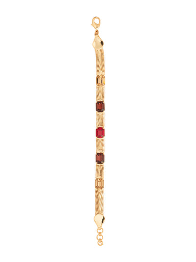 Sadie Tennis Bracelet - BFS2BGMS - <p>The Sadie Tennis Bracelet features a smooth snake chain and shimmering emerald-cut crystals, this adjustable bracelet offers both elegance and versatility. Secured with a lobster claw clasp for a perfect fit every time. From Sorrelli's Maple Syrup collection in our Bright Gold-tone finish.</p>