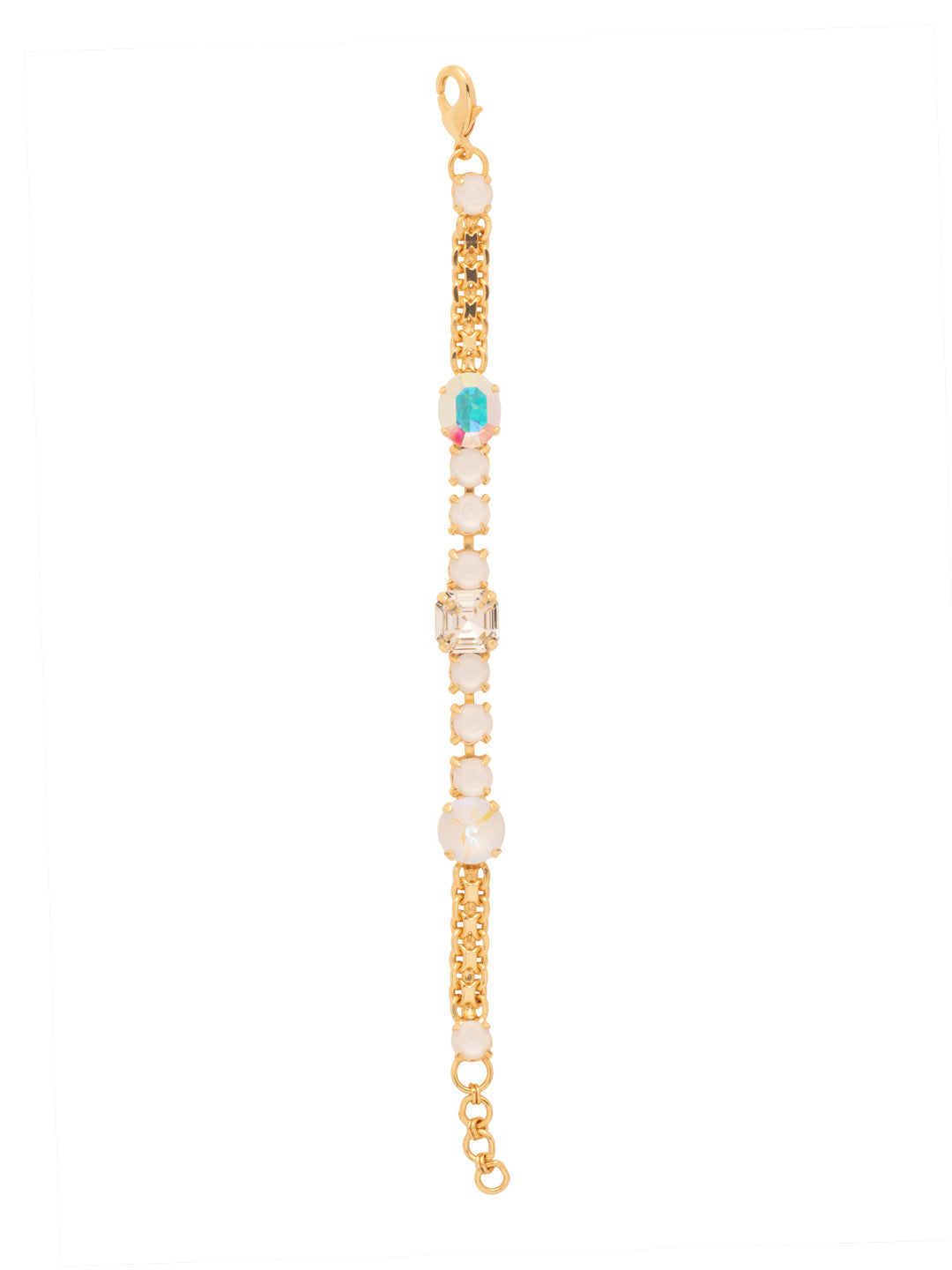 Bevy Tennis Bracelet - BFT2BGICL - <p>Add elegance to your look with the Bevy Tennis Bracelet, featuring a thick Kettle chain adorned with assorted crystals for a chic, polished effect. This adjustable bracelet is secured with a lobster claw clasp for comfortable wear. From Sorrelli's Icicle collection in our Bright Gold-tone finish.</p>