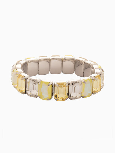 Everyday Emerald Stretch Bracelet - BFY3PDLZ - <p>The Everyday Emerald Stretch Bracelet features a line of emerald-cut crystals on a sturdy jewelers' filament, stretching to fit most wrists comfortably, without the hassle of a clasp! (7 inches in diameter, fits average wrist sizes) From Sorrelli's Lemon Zest collection in our Palladium finish.</p>