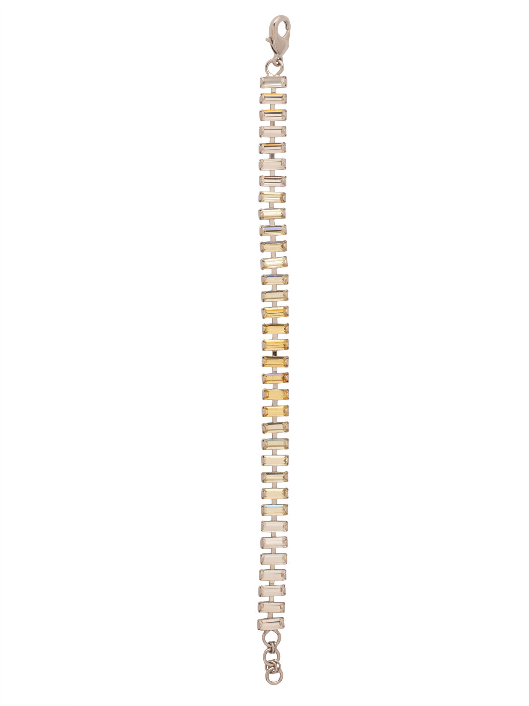 Bianca Tennis Bracelet - BFY5PDLZ - <p>The Bianca Tennis Bracelet features a line of baby baguette-cut crystals with an adjustable chain, and secured with a lobster claw clasp. From Sorrelli's Lemon Zest collection in our Palladium finish.</p>