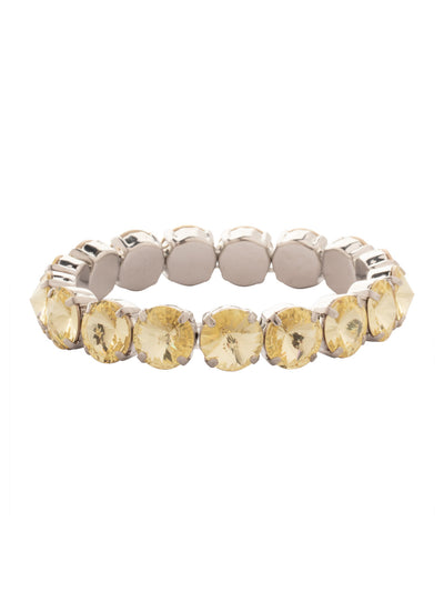 London Stretch Bracelet - BFY8PDJON - <p>The London Stretch Bracelet features a line of rivoli round-cut crystals on a sturdy jewelers' filament, stretching to fit most wrists comfortably, without the hassle of a clasp! (7 inches in diameter, fits average wrist sizes) From Sorrelli's Jonquil collection in our Palladium finish.</p>
