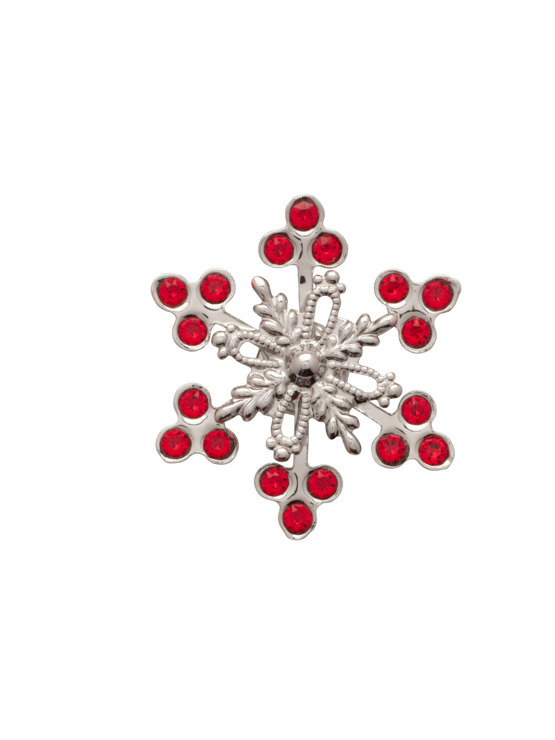 Guinevere Magnetic Charm - CHM5RHLSI - <p>Designed eith petite crystals, this snowflake styled charm is the perfect accessory you needed for your bag, blazer, dress or refrigerator.  From Sorrelli's Light Siam collection in our Palladium Silver-tone finish.</p>