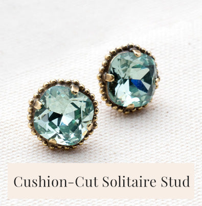 Cushion-Cut Solitaire Stud