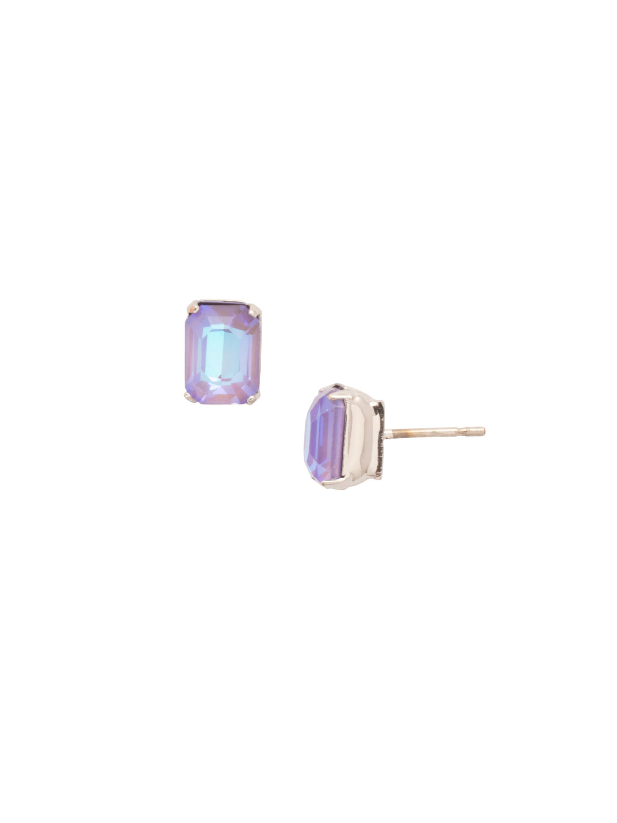 Mini Emerald Cut Stud Earrings - EBY42PDLCH - <p>Simply sophisticated. The mini emerald cut stud earrings can be worn alone or paired with anything for an extra accent to any wardrobe. From Sorrelli's Lilac Champagne collection in our Palladium finish.</p>