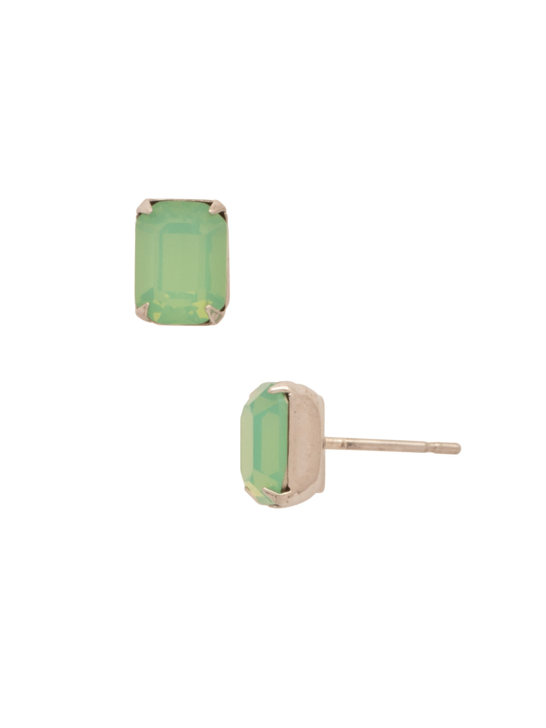 Mini Emerald Cut Stud Earrings - EBY42RHPAC - <p>Simply sophisticated. The mini emerald cut stud earrings can be worn alone or paired with anything for an extra accent to any wardrobe. From Sorrelli's Pacific Opal collection in our Palladium Silver-tone finish.</p>