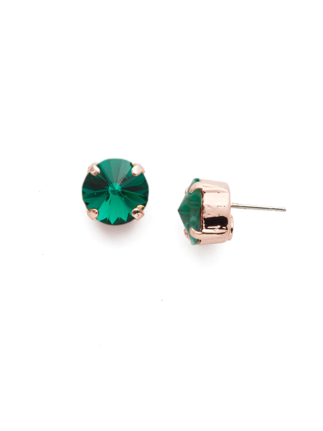 London Stud Earrings - ECM14RGEME - <p>Everyone needs a great pair of studs. Add some classic sparkle to any occasion with these stud earrings. Need help picking a stud? <a href="https://www.sorrelli.com/blogs/sisterhood/round-stud-earrings-101-a-rundown-of-sizes-styles-and-sparkle">Check out our size guide!</a> From Sorrelli's Emerald collection in our Rose Gold-tone finish.</p>