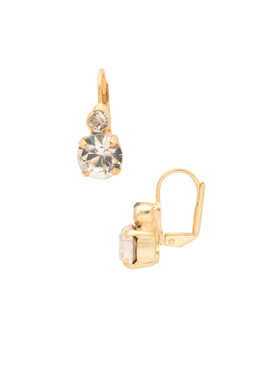 Round Crystal Dangle Earrings - ECW36MGCRY - <p>Two round crystals sit perfectly atop one another. Attached to a french wire, this is the perfect amount of sparkle for every day and every occasion. From Sorrelli's Crystal collection in our Matte Gold-tone finish.</p>