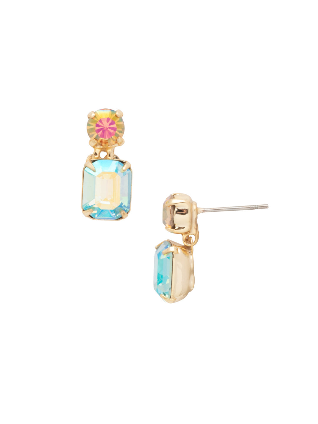 Product Image: Crystal Octagon and Round Stud Earrings