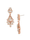 Cascading Crystal Navette Dangle Earrings