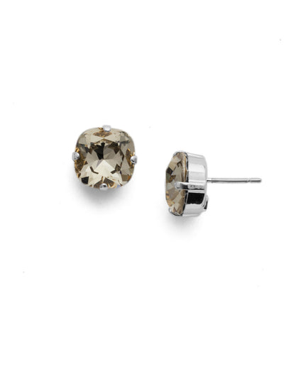 Halcyon Stud Earrings - EDH25PDBD - <p>A beautiful, luminous cushion-cut crystal in a classic four-pronged setting that's ideal for everyday wear. From Sorrelli's Black Diamond collection in our Palladium finish.</p>