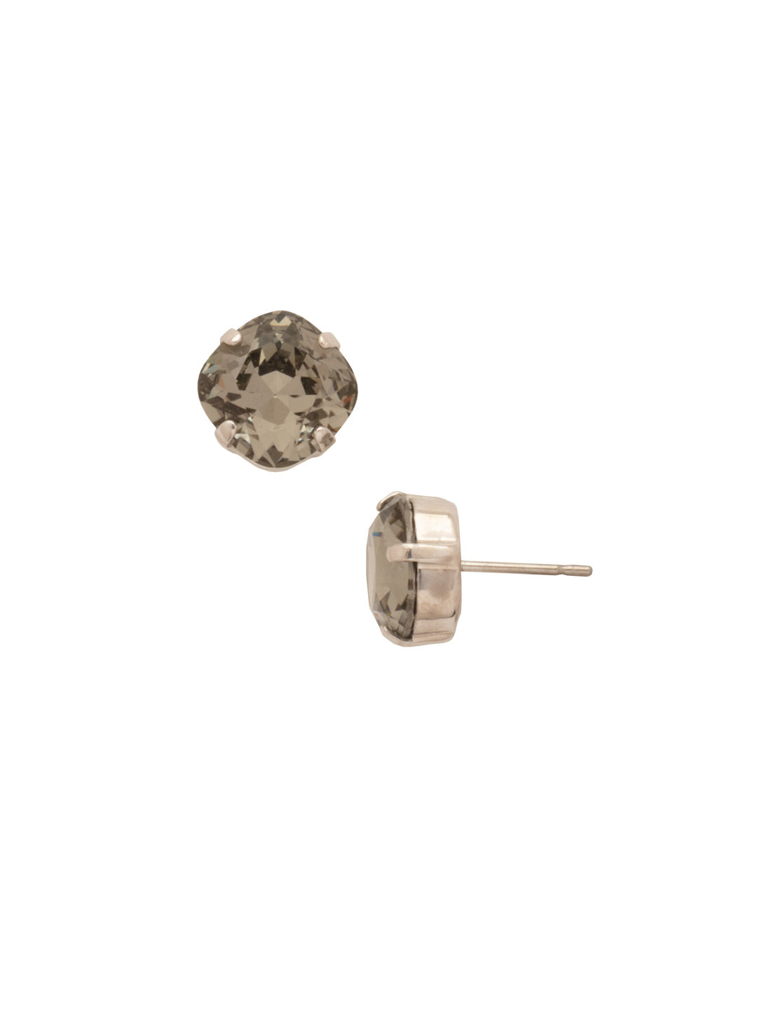 Halcyon Stud Earrings - EDH25PDEM - <p>A beautiful, luminous cushion-cut crystal in a classic four-pronged setting that's ideal for everyday wear. From Sorrelli's Evening Moon collection in our Palladium finish.</p>