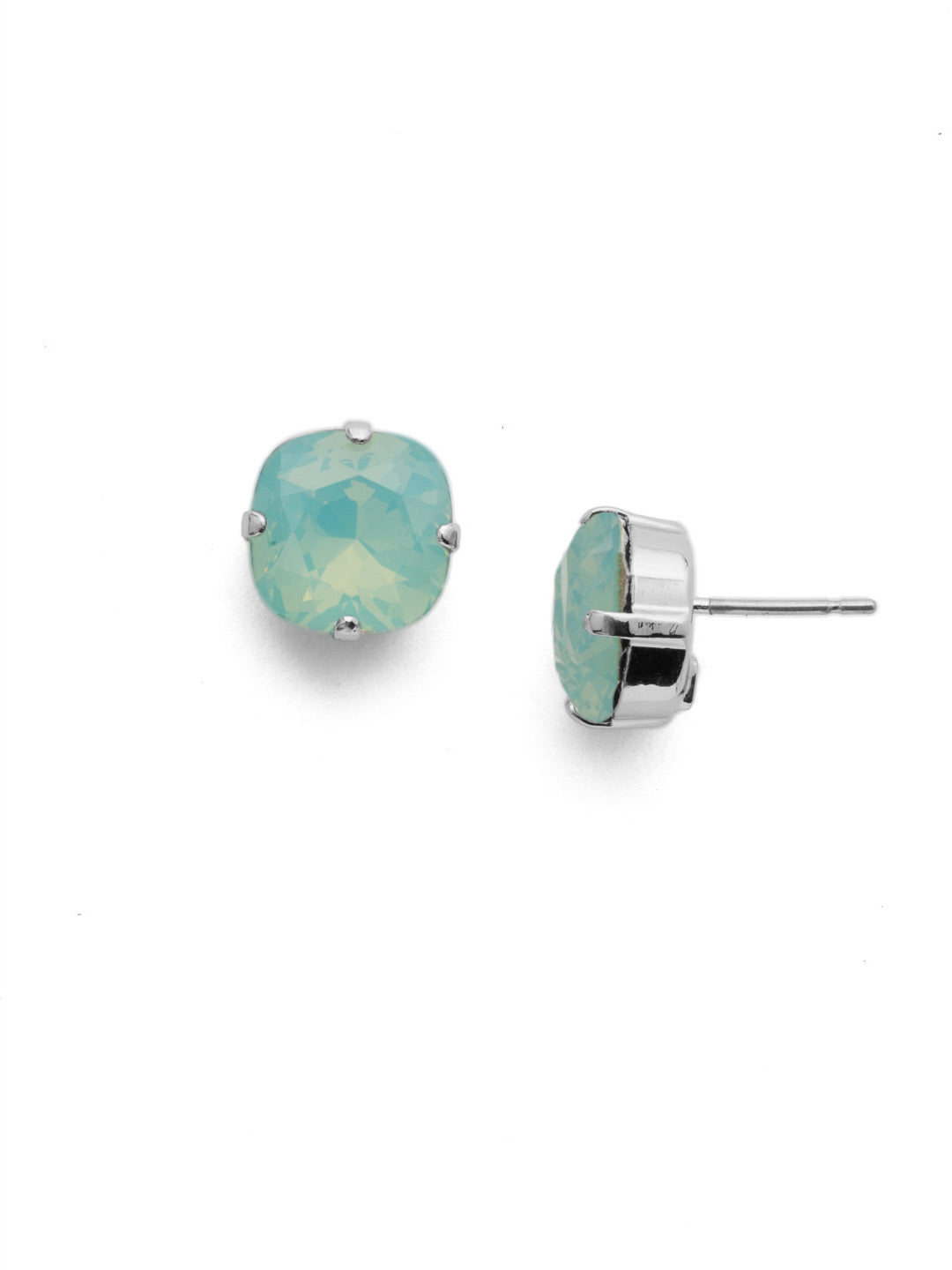 Halcyon Stud Earrings - EDH25PDPAC - <p>A beautiful, luminous cushion-cut crystal in a classic four-pronged setting that's ideal for everyday wear. From Sorrelli's Pacific Opal collection in our Palladium finish.</p>